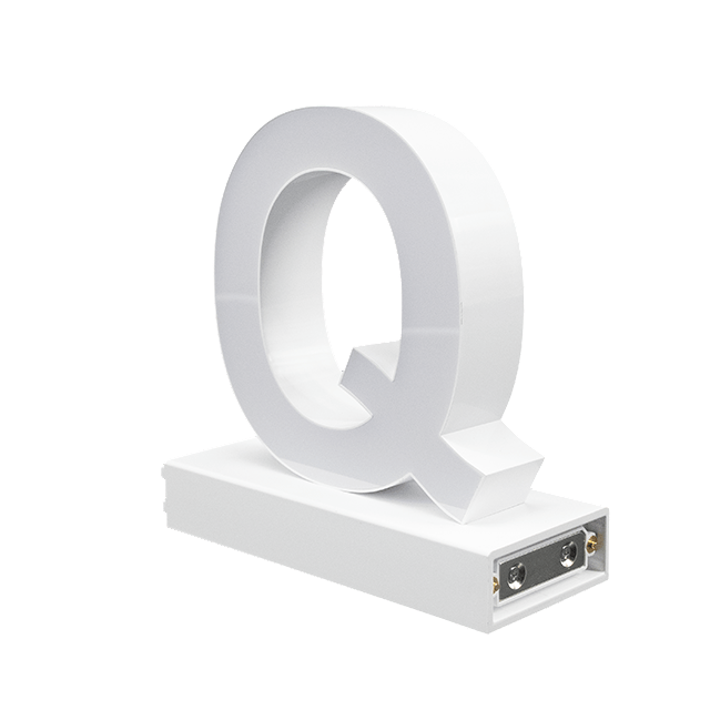 Magnetic LED Capital Letter, (Q), Letter lights, Light Letter Box, Light Up Letters, 3D, H3.7