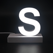Magnetic LED Capital Letter, (S), Letter lights, Light Letter Box, Light Up Letters, 3D, H3.7