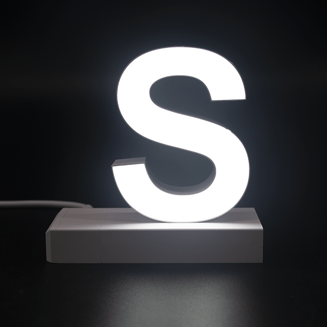 Magnetic LED Capital Letter, (S), Letter lights, Light Letter Box, Light Up Letters, 3D, H3.7