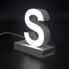 Magnetic LED Capital Letter, (S), Letter lights, Light Letter Box, Light Up Letters, 3D, H3.7