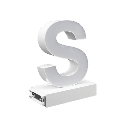 Magnetic LED Capital Letter, (S), Letter lights, Light Letter Box, Light Up Letters, 3D, H3.7