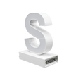 Magnetic LED Capital Letter, (S), Letter lights, Light Letter Box, Light Up Letters, 3D, H3.7