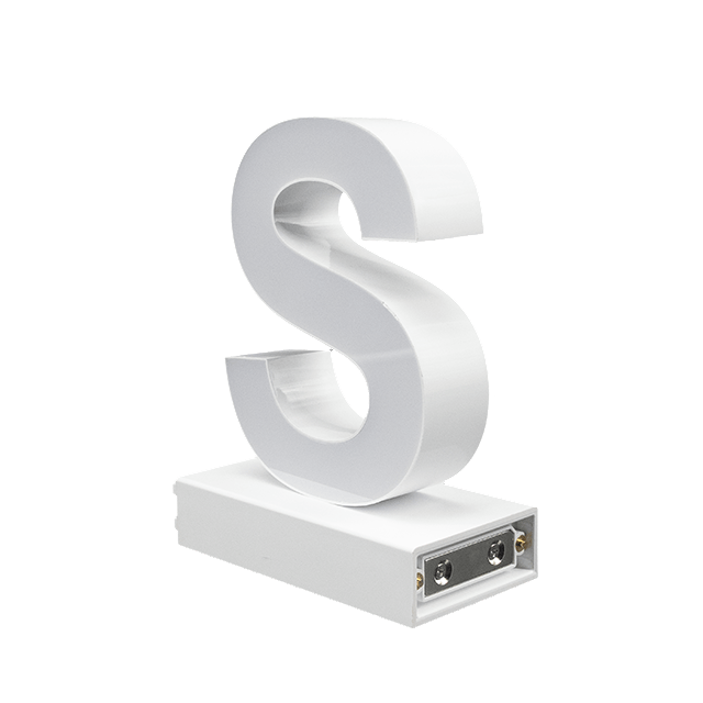 Magnetic LED Capital Letter, (S), Letter lights, Light Letter Box, Light Up Letters, 3D, H3.7