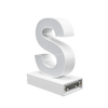 Magnetic LED Capital Letter, (S), Letter lights, Light Letter Box, Light Up Letters, 3D, H3.7