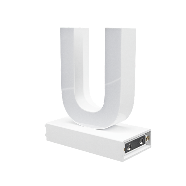 Magnetic LED Capital Letter, (U), Letter lights, Light Letter Box, Light Up Letters, 3D, H3.7
