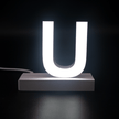 Magnetic LED Capital Letter, (U), Letter lights, Light Letter Box, Light Up Letters, 3D, H3.7