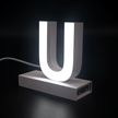 Magnetic LED Capital Letter, (U), Letter lights, Light Letter Box, Light Up Letters, 3D, H3.7