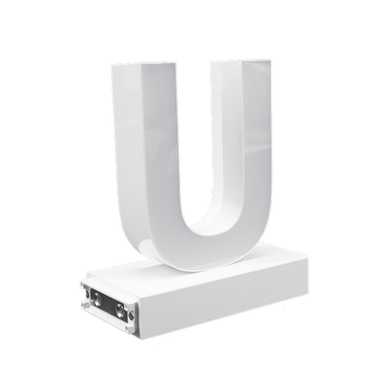 Magnetic LED Capital Letter, (U), Letter lights, Light Letter Box, Light Up Letters, 3D, H3.7