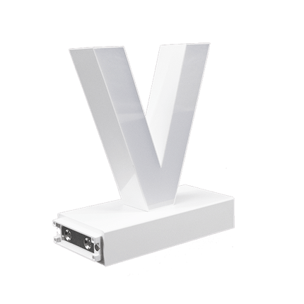 Magnetic LED Capital Letter, (V), Letter lights, Light Letter Box, Light Up Letters, 3D, H3.7