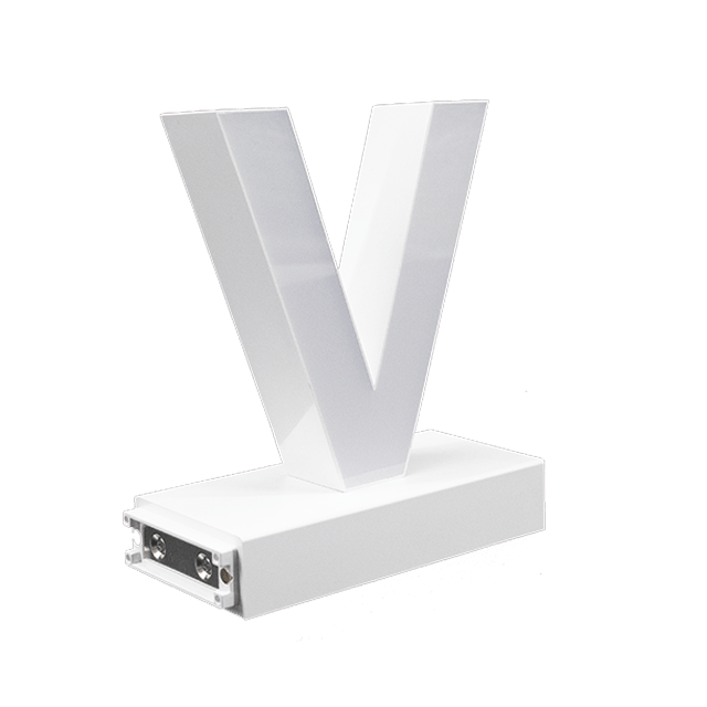 Magnetic LED Capital Letter, (V), Letter lights, Light Letter Box, Light Up Letters, 3D, H3.7