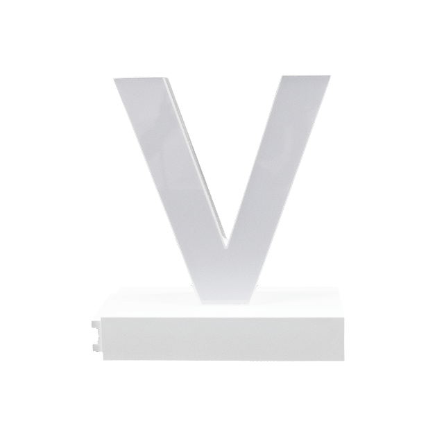 Magnetic LED Capital Letter, (V), Letter lights, Light Letter Box, Light Up Letters, 3D, H3.7