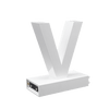 Magnetic LED Capital Letter, (V), Letter lights, Light Letter Box, Light Up Letters, 3D, H3.7