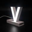 Magnetic LED Capital Letter, (V), Letter lights, Light Letter Box, Light Up Letters, 3D, H3.7