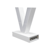 Magnetic LED Capital Letter, (V), Letter lights, Light Letter Box, Light Up Letters, 3D, H3.7