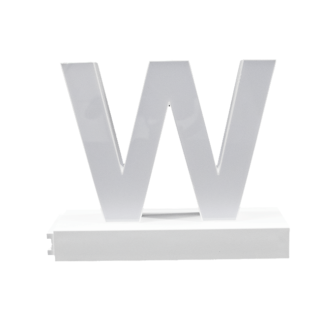 Magnetic LED Capital Letter, (W), Letter lights, Light Letter Box, Light Up Letters, 3D, H3.7