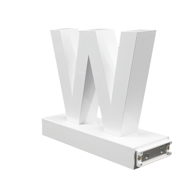 Magnetic LED Capital Letter, (W), Letter lights, Light Letter Box, Light Up Letters, 3D, H3.7