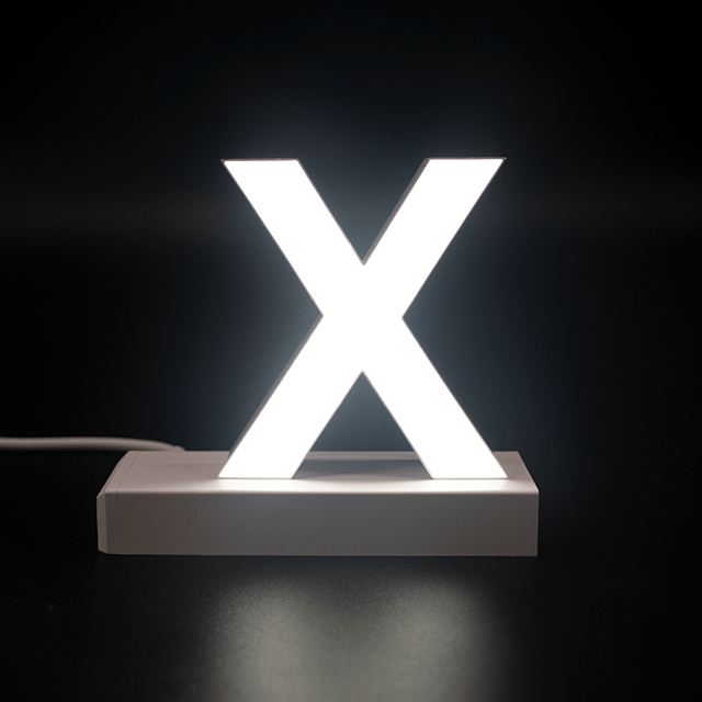 Magnetic LED Capital Letter, (X), Letter lights, Light Letter Box, Light Up Letters, 3D, H3.7