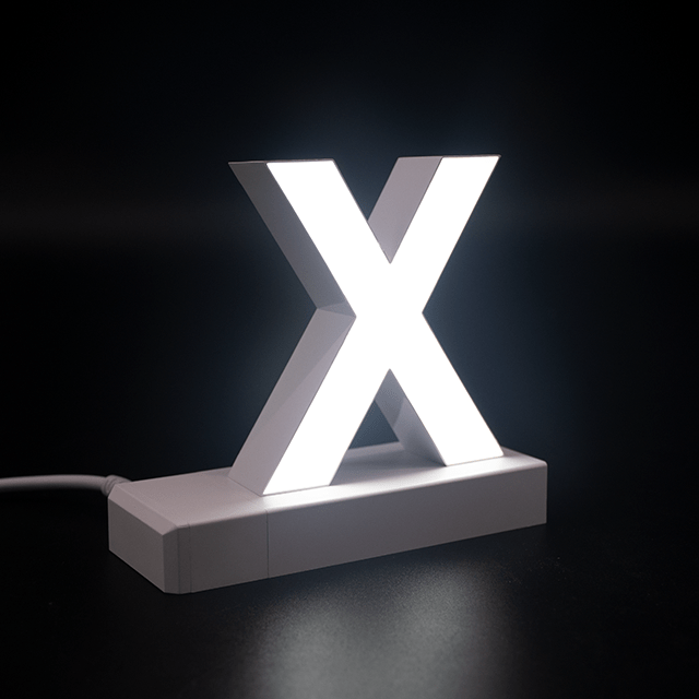Magnetic LED Capital Letter, (X), Letter lights, Light Letter Box, Light Up Letters, 3D, H3.7