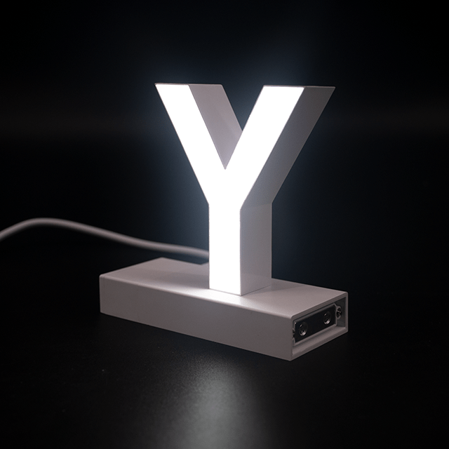 Magnetic LED Capital Letter, (Y), Letter lights, Light Letter Box, Light Up Letters, 3D, H3.7