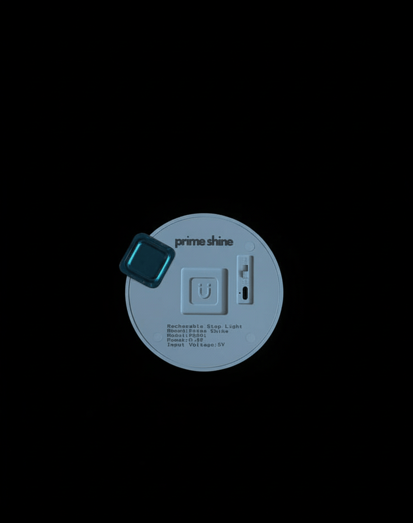 Prime Shine Round Step Light – White | Rechargeable Motion Sensor LED Night Light - Prime Shine