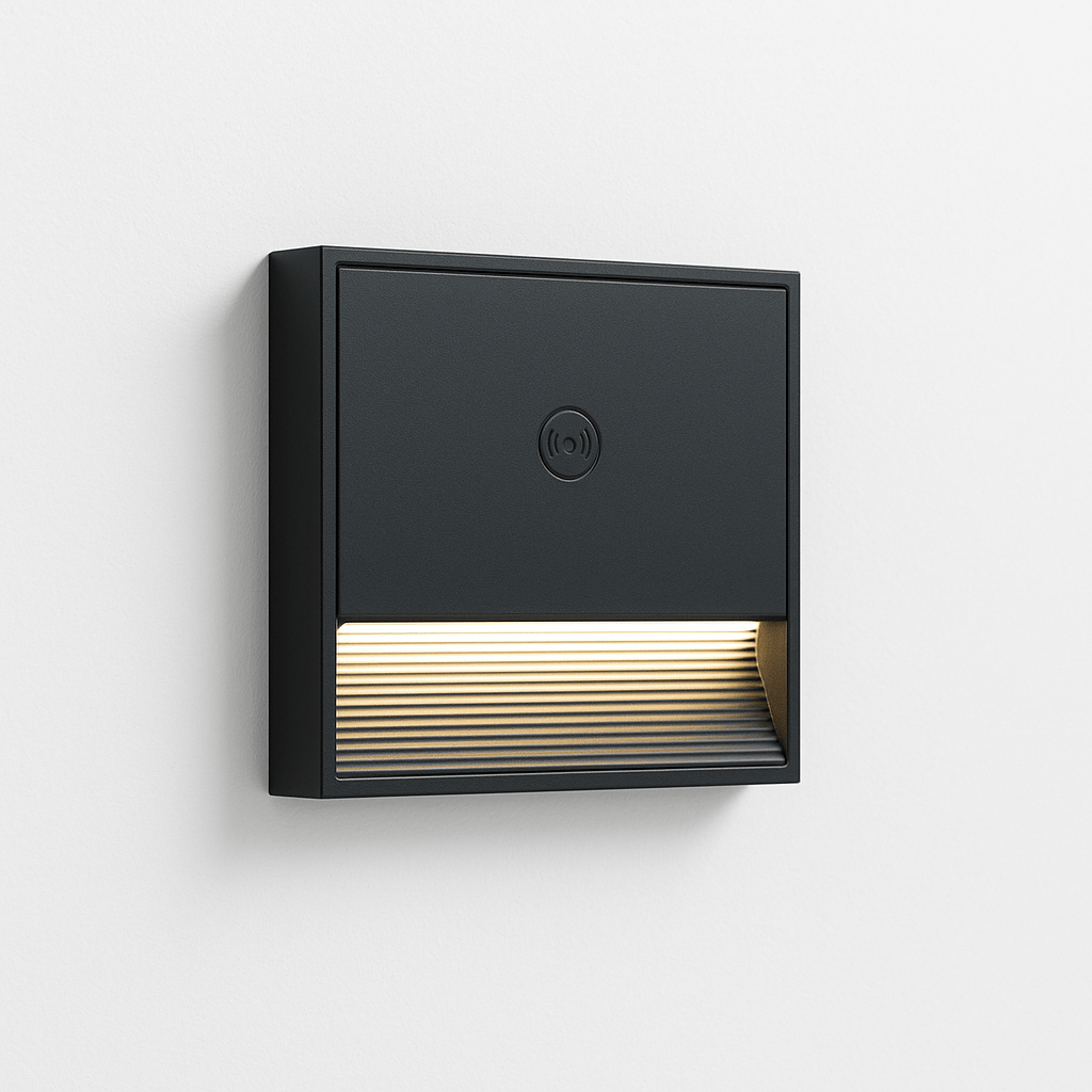 Prime Shine Square Step Light – Black | Rechargeable Motion Sensor LED Night Light - Prime Shine