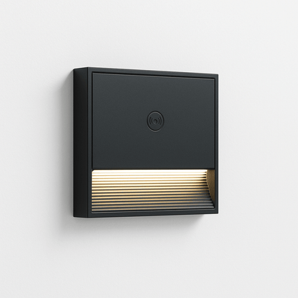 Prime Shine Square Step Light – Black | Rechargeable Motion Sensor LED Night Light - Prime Shine