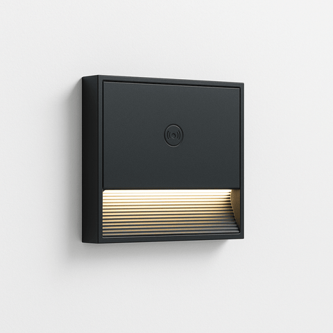 Prime Shine Square Step Light – Black | Rechargeable Motion Sensor LED Night Light - Prime Shine