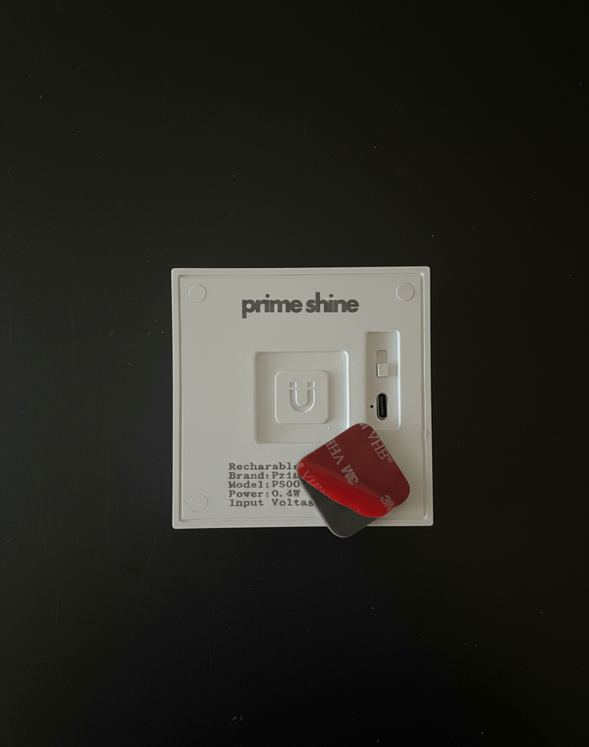 Prime Shine Square Step Light – White | Rechargeable Motion Sensor LED Night Light - Prime Shine