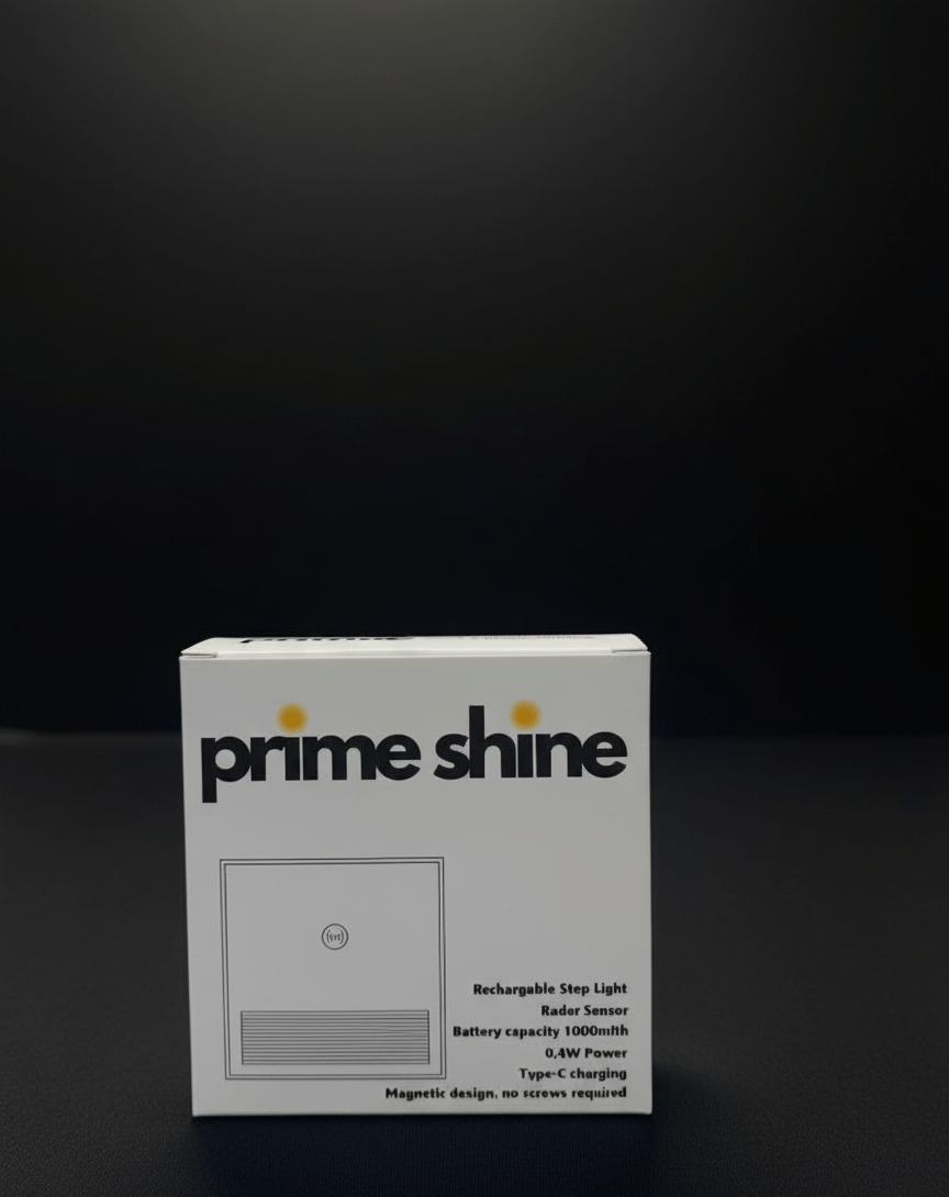 Prime Shine Square Step Light – White | Rechargeable Motion Sensor LED Night Light - Prime Shine