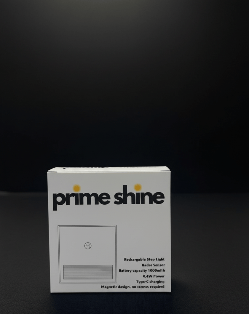 Prime Shine Square Step Light – White | Rechargeable Motion Sensor LED Night Light - Prime Shine