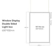 Window Display Double - Sided Led Lightbox, A0, 8000k, IP20, W23.62