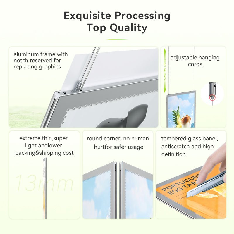 Window Display Double - Sided Led Lightbox, A0, 8000k, IP20, W23.62